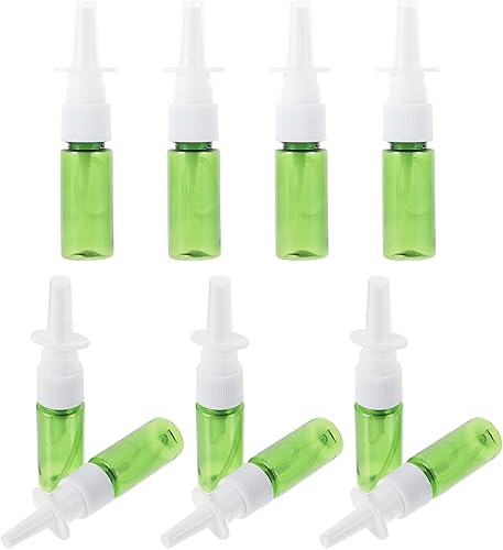 Contenedores de botellas de aerosol de 0.5 fl oz, botellas de viaje, botellas de spray nasal, botellas de líquido, botellas vacías de aerosol nasal