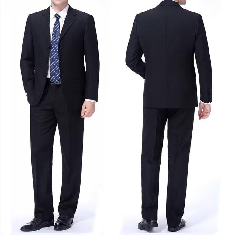 Mens 3 Button Suits Classic Fit Men Business Formal Attire 2 Piece Three-Button Jacket Dress Pants Suit Set3