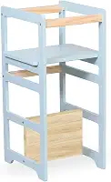 Torre De Aprendizagem Montessoriana Regula Criança Azul Bebê