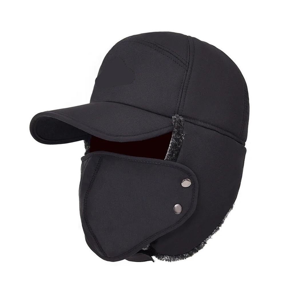 Bonnet de ski et pêche pour homme et femme doublé fausse fourrure thermique pour plein air - 5