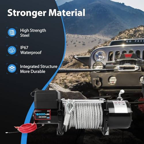 Winch Eléctrico 18000lbs 12V con Control Remoto miniatura 2