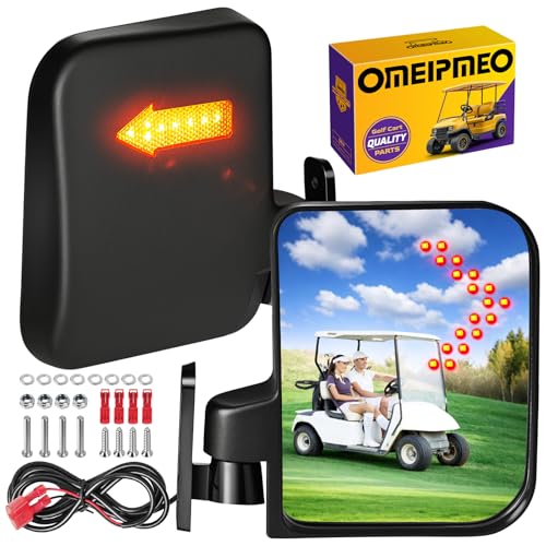 Golf Cart Mirrors, Golf Cart Side Mirrors with LED Turn