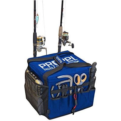 Propel Paddle Gear Ultimate Kayak Bag | Durable Water Resistant 1200 Denier Material | 2 Fishing Rod Holders | Heavy Duty Zipper | Lined Accessory Storage Compartment Cover