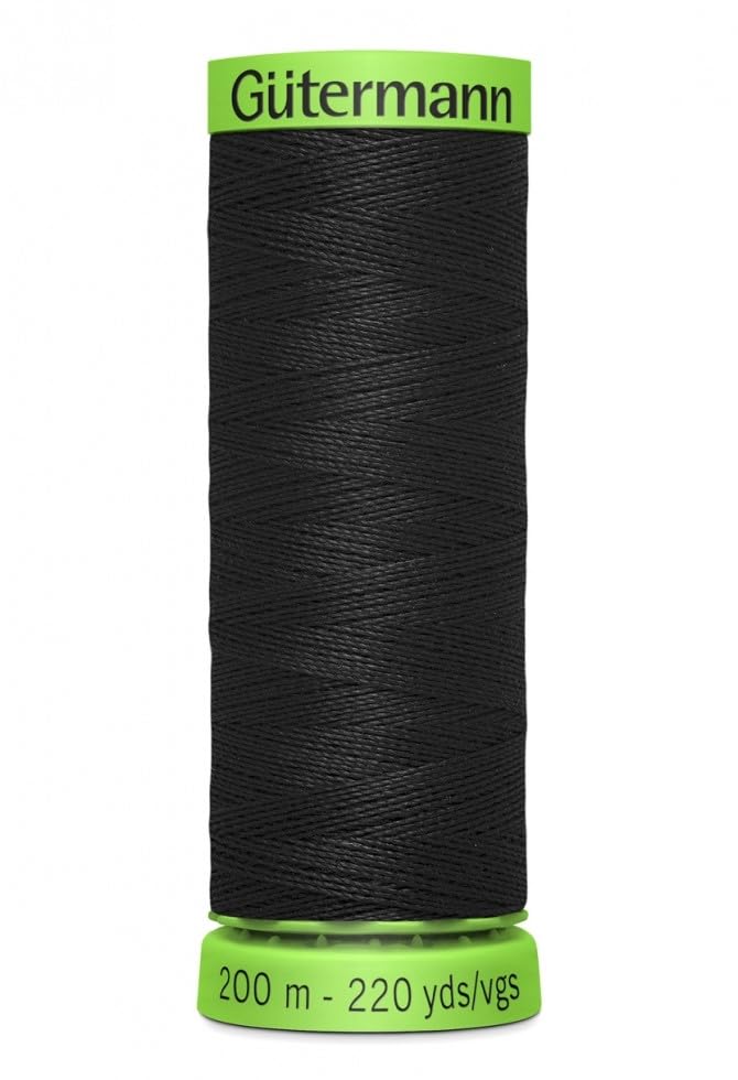 Gutermann Extra Fine Sewing Thread Black miniatura 1
