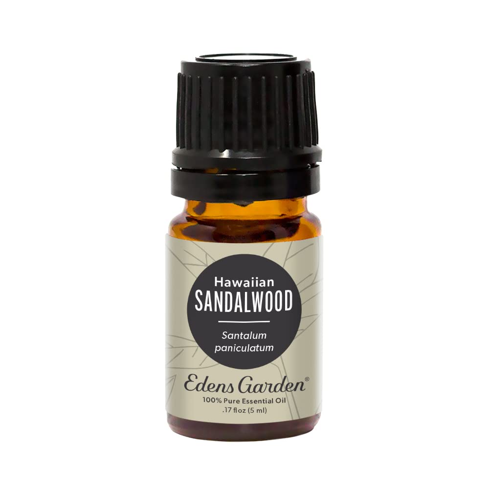 Edens Garden Sandalwood- Hawaiian Essential Oil, 100% Pure Therapeutic Grade (Undiluted Natural/Homeopathic Aromatherapy Scented Essential Oil Singles) 5 ml