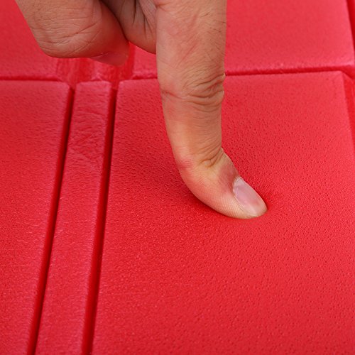 Almofada para uso ao ar livre, tapete dobrável portátil, impermeável, tapete para piquenique (vermel