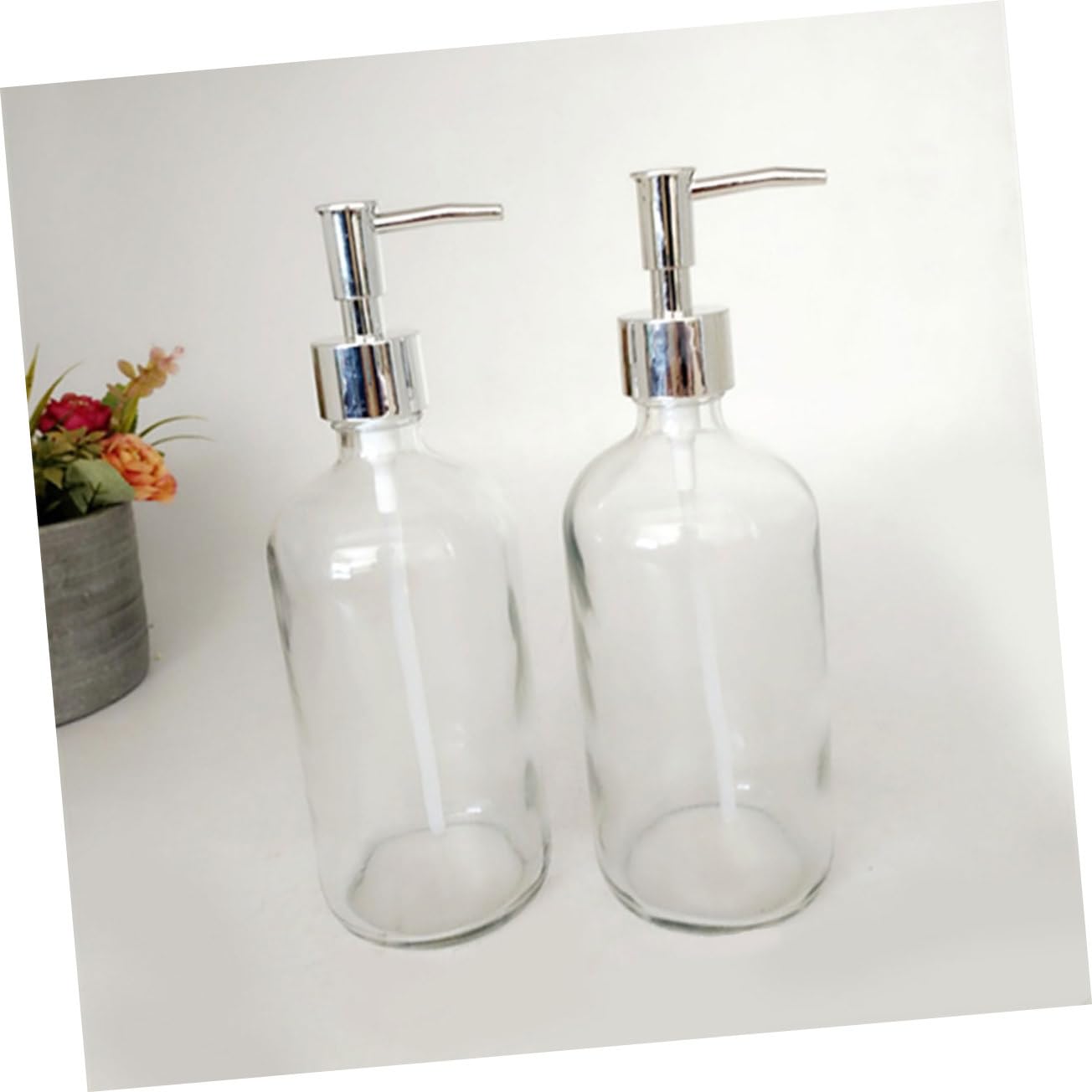 Cabilock 4 Piezas Contenedor De Loción Botella De Loción Portalápices para El Aula Contenedor De Artículos De Tocador Dispensador De Jabon Champú Botella De Vidrio