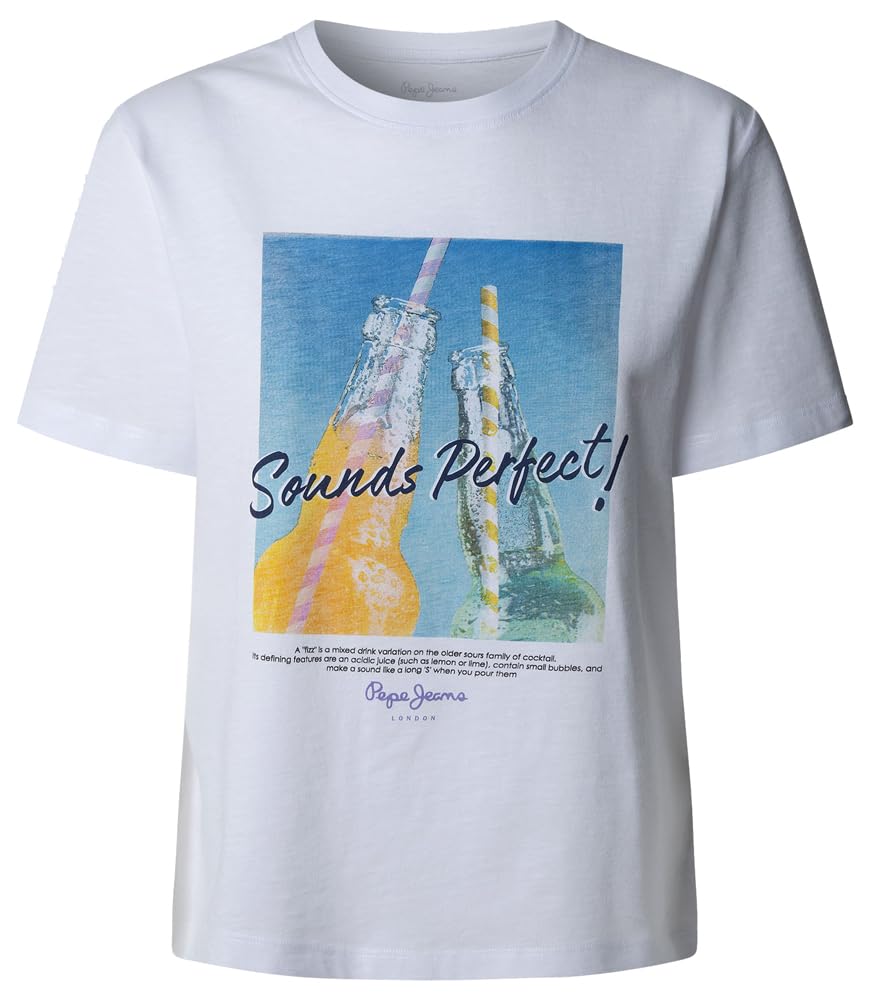 Pepe Jeans Women's White(White) Angel T-Shirt, S