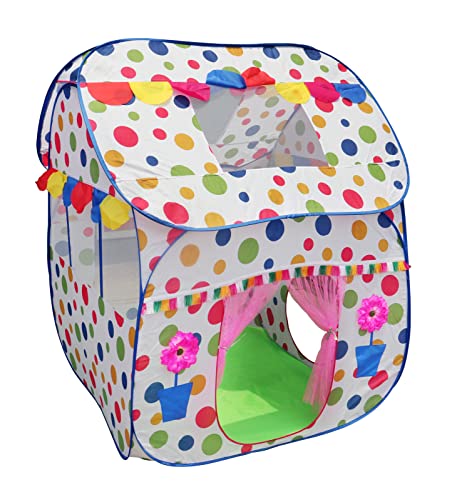 Image of Homecute Foldable Pop Up Hut Type Kids Toys Jumbo Size Play Tent House for Boys and Girls. (Big Size White-Printed)