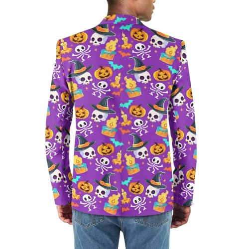 Sprowallow Casaco esportivo masculino casual de um botão blazer slim fit lapela entalhada blazers le