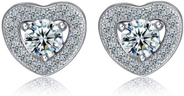 Boucles d'oreilles cœur argent et zircon le cadeau idéal pour exprimer votre tendresse