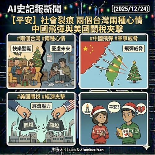 【平安】社會裂痕 兩個台灣 中國飛彈與美國關稅夾擊 - AI史記報新聞（2025/12/24)