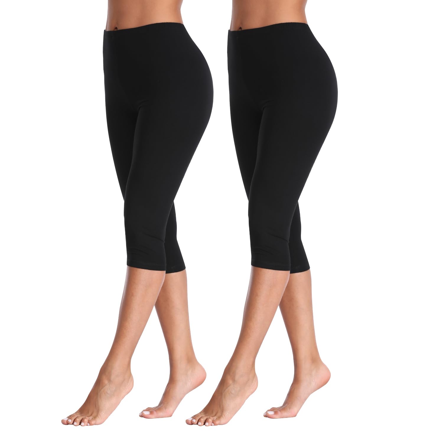 Leggings Damen Capri 3/4 Leggins Blickdichte Elastische Caprihose Sporthose für Yoga Gym Outdoor Fitness Zuhause