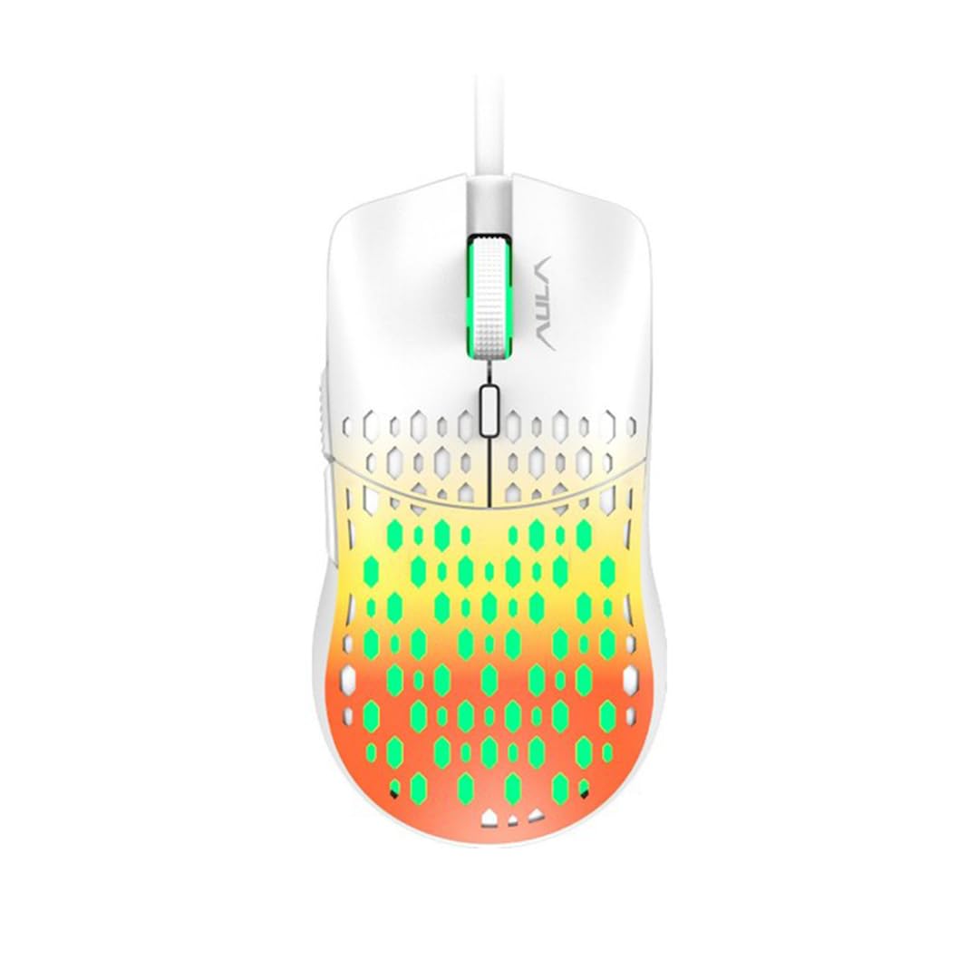 AULA S11 Pro 3600DPI RGB Optik Gaming Mouse, Turuncu