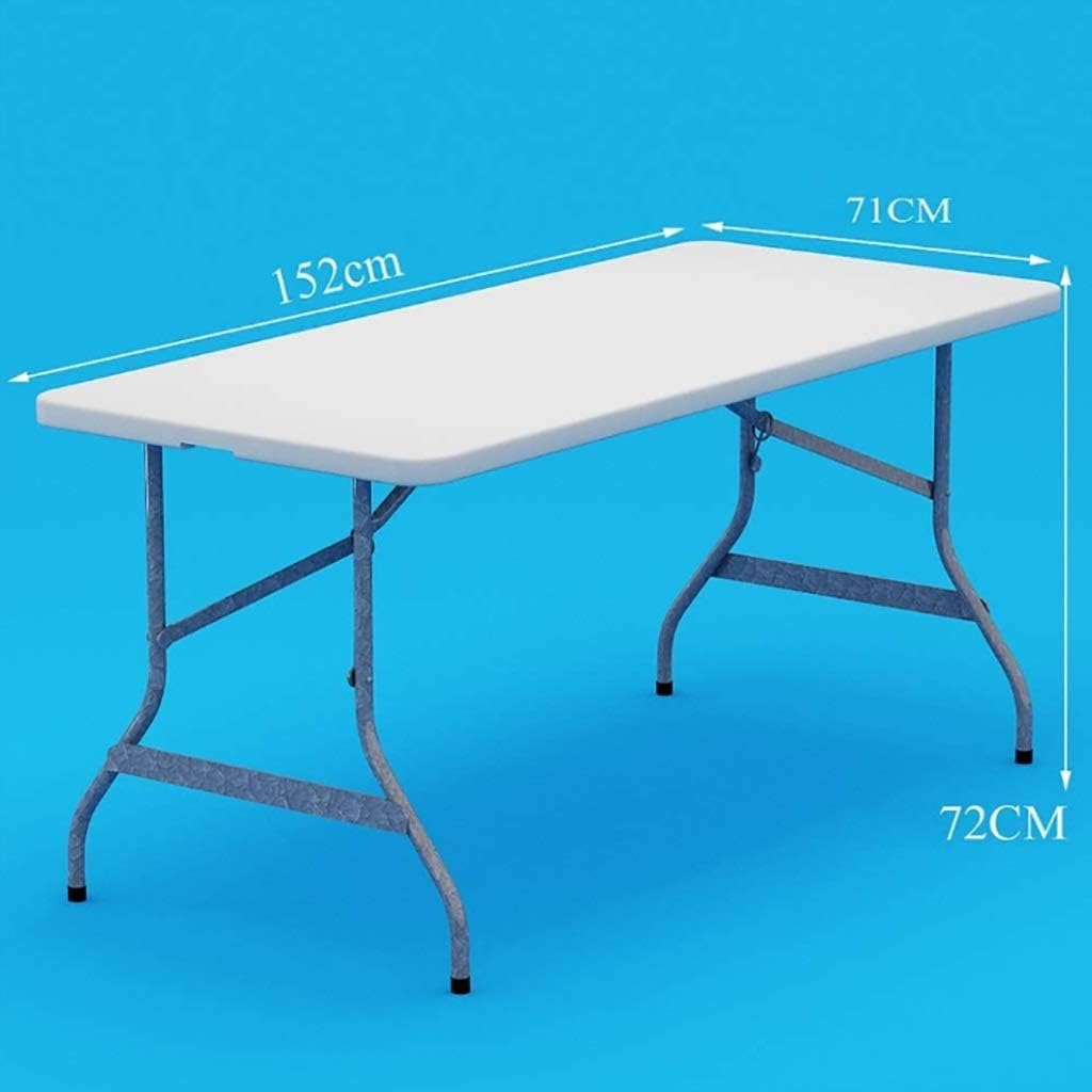 Folding Table, Work Table, Portable Home Dining Table, Simple Computer Table, Study Table, Suitable for Indoor and Outdoor (152x71x72cm), 3 Colors (Color : C)