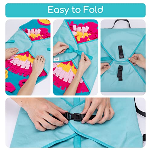 Nobleza - Alfombra Olfativa Juego de Inteligencia para Perros – Juguete Interactivos Snuffle Mat para Perros - Estera de Alimentación Lenta Portátil para Entrenamiento de Forrajeo, 70*70cm - imagen 6