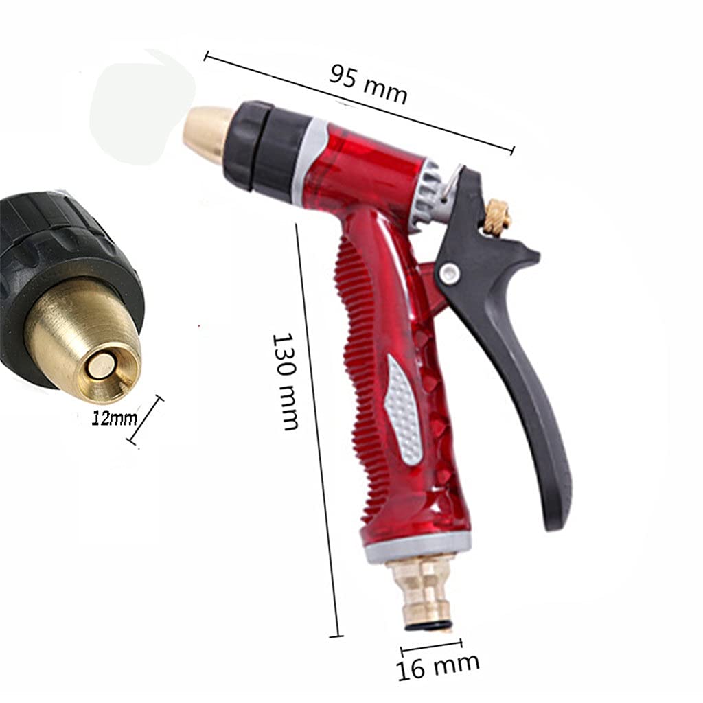 Pistola rociadora de agua de alta presión, lavadora de coches, manguera, boquilla de rociador de jardín, pistola de agua de limpieza de espuma, aluminio duradero(3-Pack)