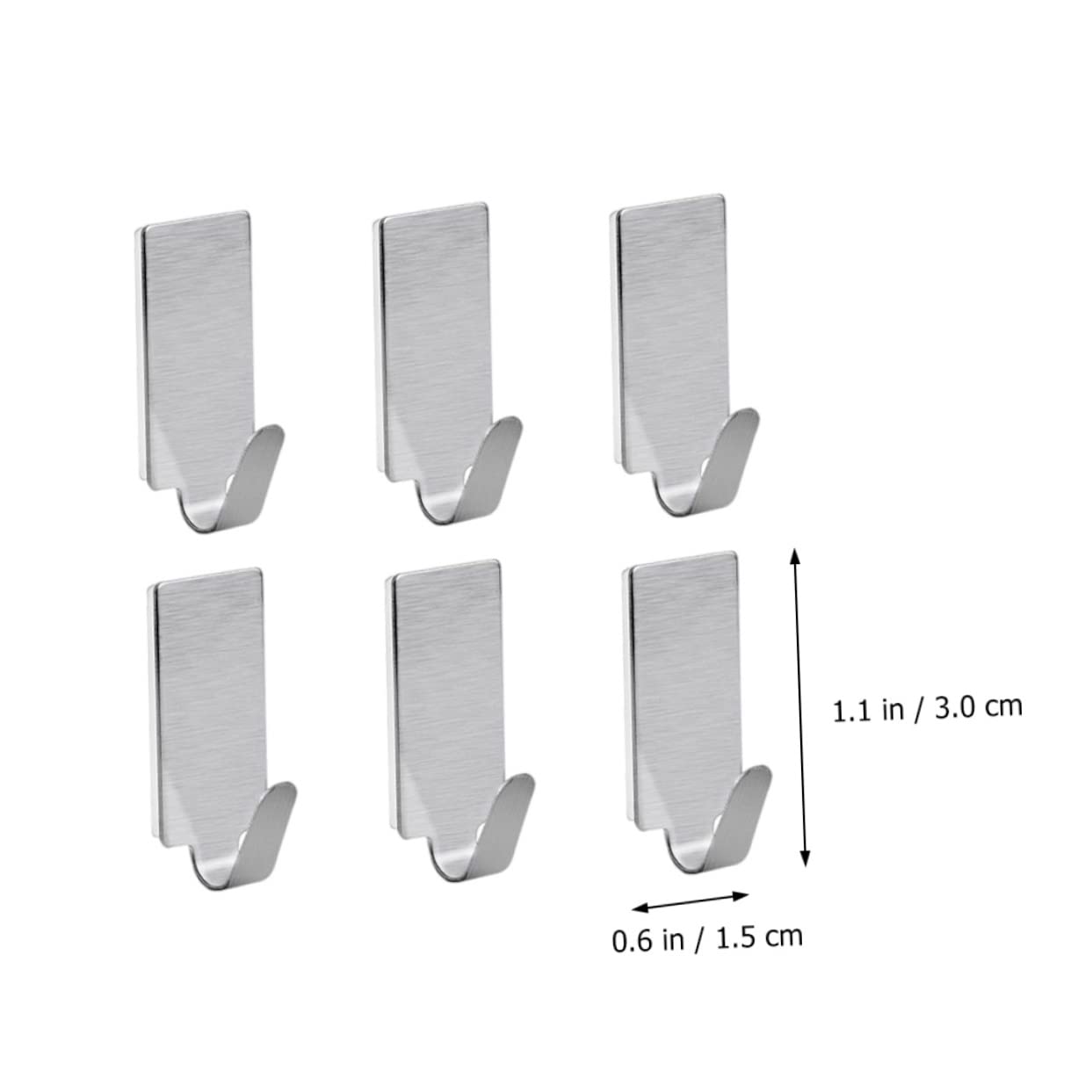 VILLCASE 3 Series Adhesivos De Inoxidable Y Paredes Sin Perforación Hogar Y Oficina Acabado Plateado Resistente Y Duradero 30 Piezas*3