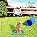 Polar Aurora Dog Agility Equipment, Dog Obstacle Courses Backyard - Pet Outdoor Games w/Adjustable High Jump, Agility Weave Poles, Tunnel, Jumping Ring, Pause Box, 2 Balls,Whistle and Carrying Bag
