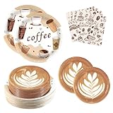 Dhnvcud 180Pcs Coffee Party Supplies Serves 60,Fun Coffee Cup Theme Paper Plates and Napkins Set for Baby Shower Birthday Party Decorations