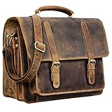 Abmessungen (BxHxT): ca. 39,5 x 32 x 14 cm | Modell: Andro | Material: echtes Leder | Lederart: Rindsleder | Gewicht: 1900 Gramm | Hersteller: STILORD | Kompatibilität: Für 14 Zoll Laptops (37 x 24 cm)