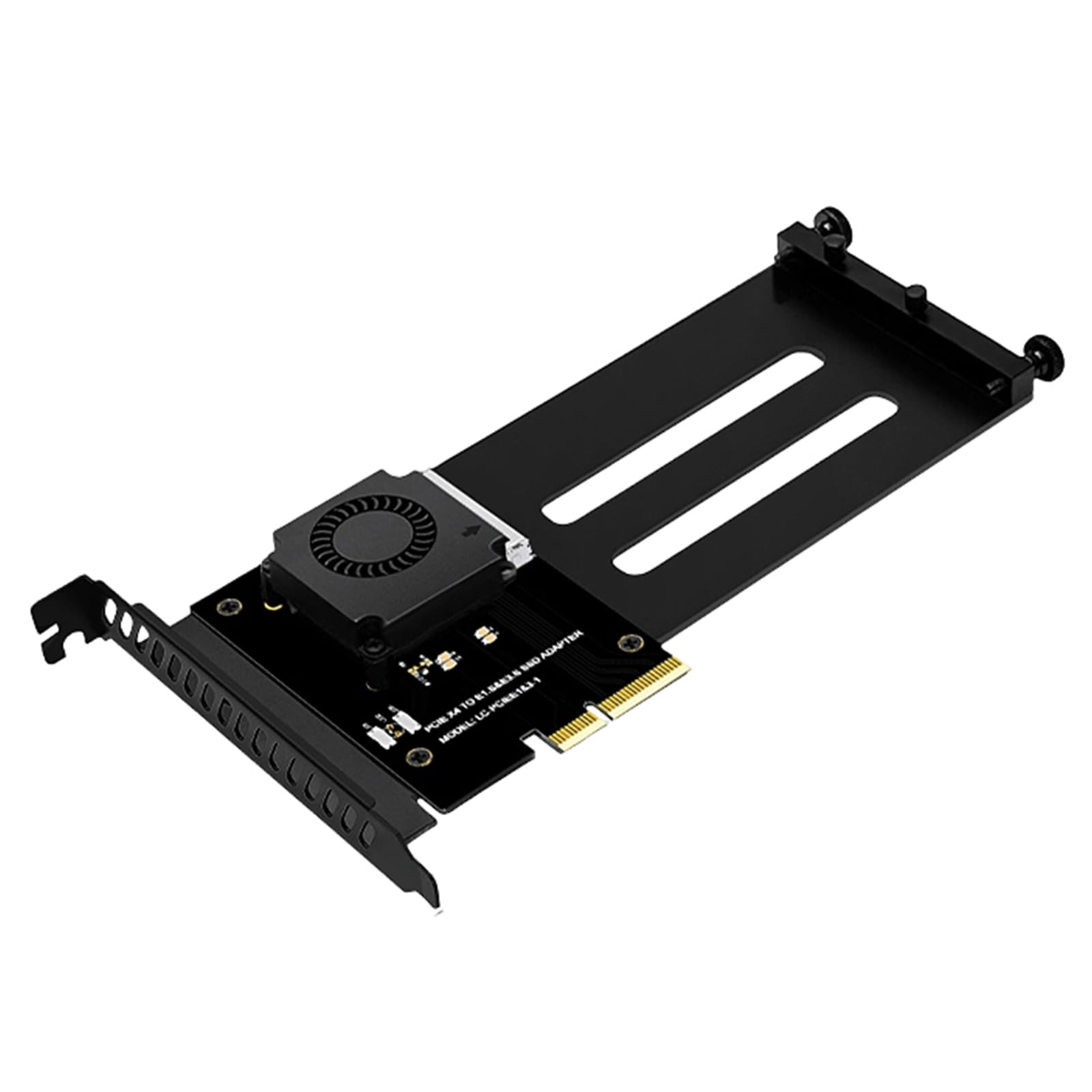 Praktyczny adapter PCIe 5.0 E1S z aktywnym wentylatorem chłodzącym do dysków SSD NVMe obsługujący adaptery NVMe E3.S U.2 U.3 Enterprises Storage NVMe