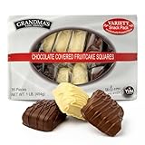 Beatrice Bakery Co Grandma's Original Individually Wrapped Fruitcake Slices, Real Fruit and Nuts Freshly Made, Brandy, Bourbon and Rum Fruitcake, Est. 1917 (16 Ounce Box, Chocolate Variety)