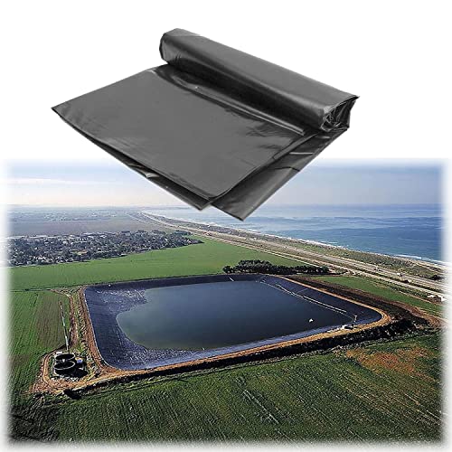 Bâche pour Bassin Extérieur, Bâche D'étang Poissons Noir en HDPE, Étang Liner pour Bassin D'eau Jardin Étangs Koï, Revêtement de bassin en caoutchouc 6x8m 5x7m 4x10m Membrane renforcée pour Bassin
