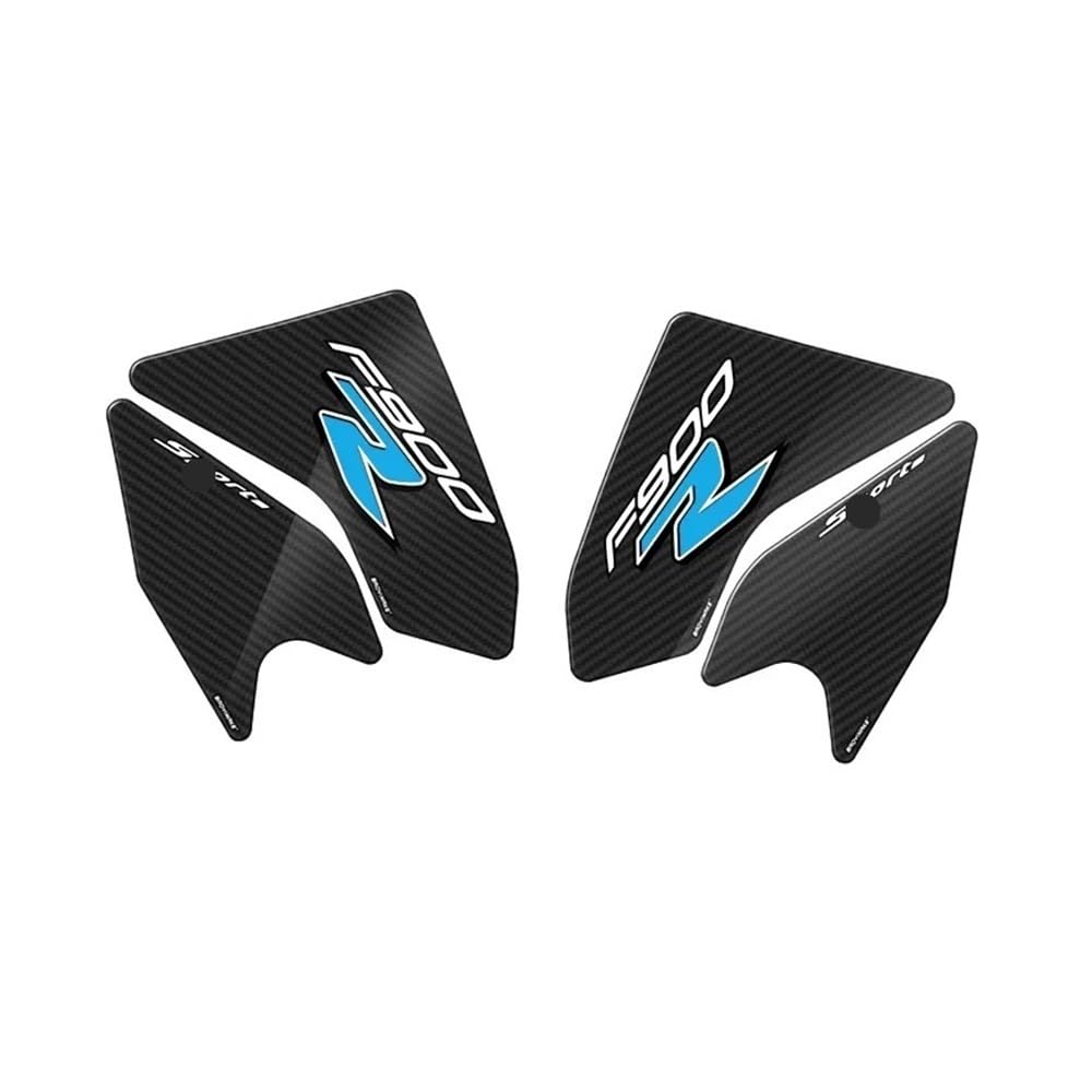 3D Epoxy Resin Motorcycle Tank Pad Protector Transparent Fish Bone Decal Fit for F900R 2020 2021