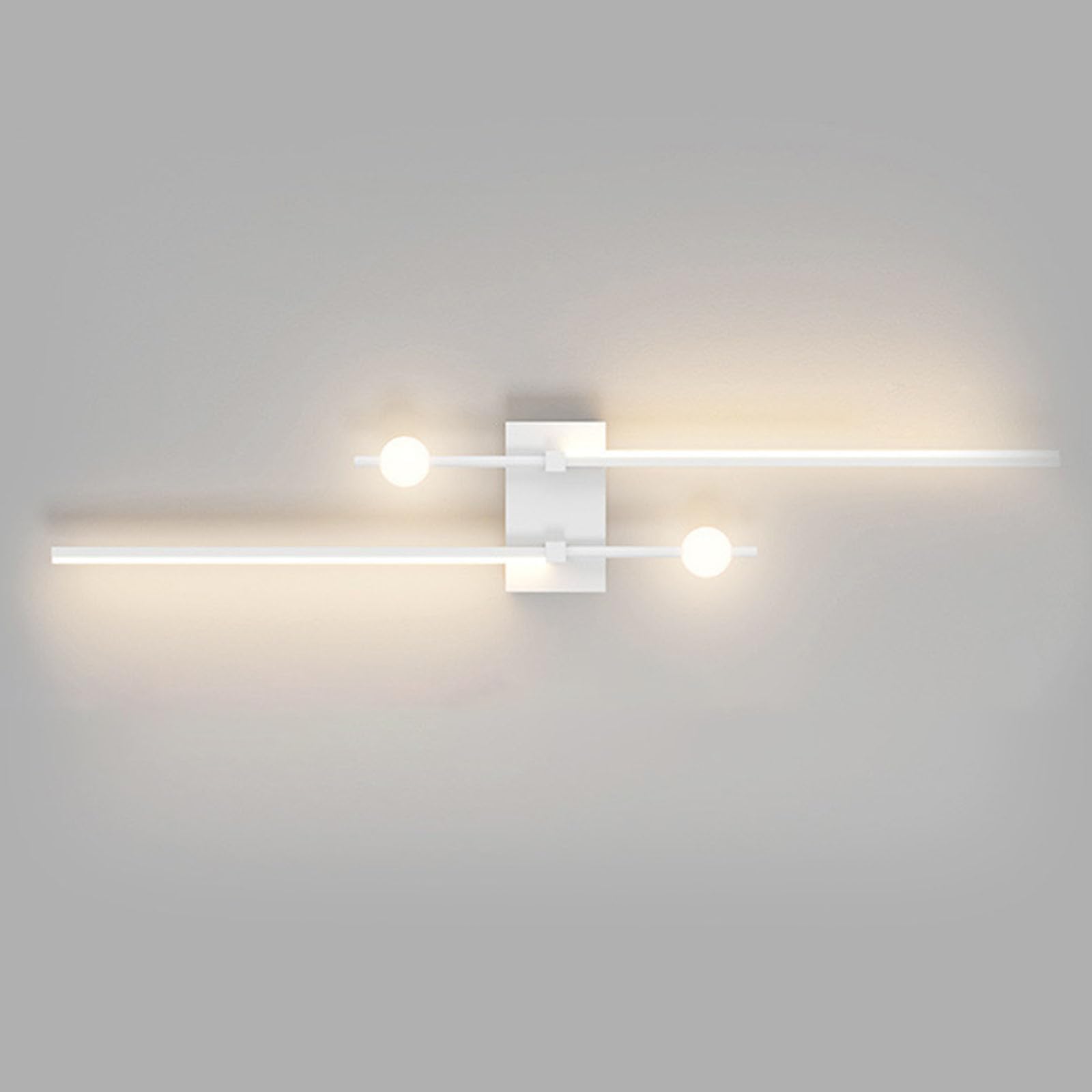 HXYSXHJUO LED Linear Wall Sconce - 80cm Adjustable Brightness, 3000K/4500K/6000K Lamps for Vanity, Modern Indoor Lighting, White Natural Light, Perfect Home Decor