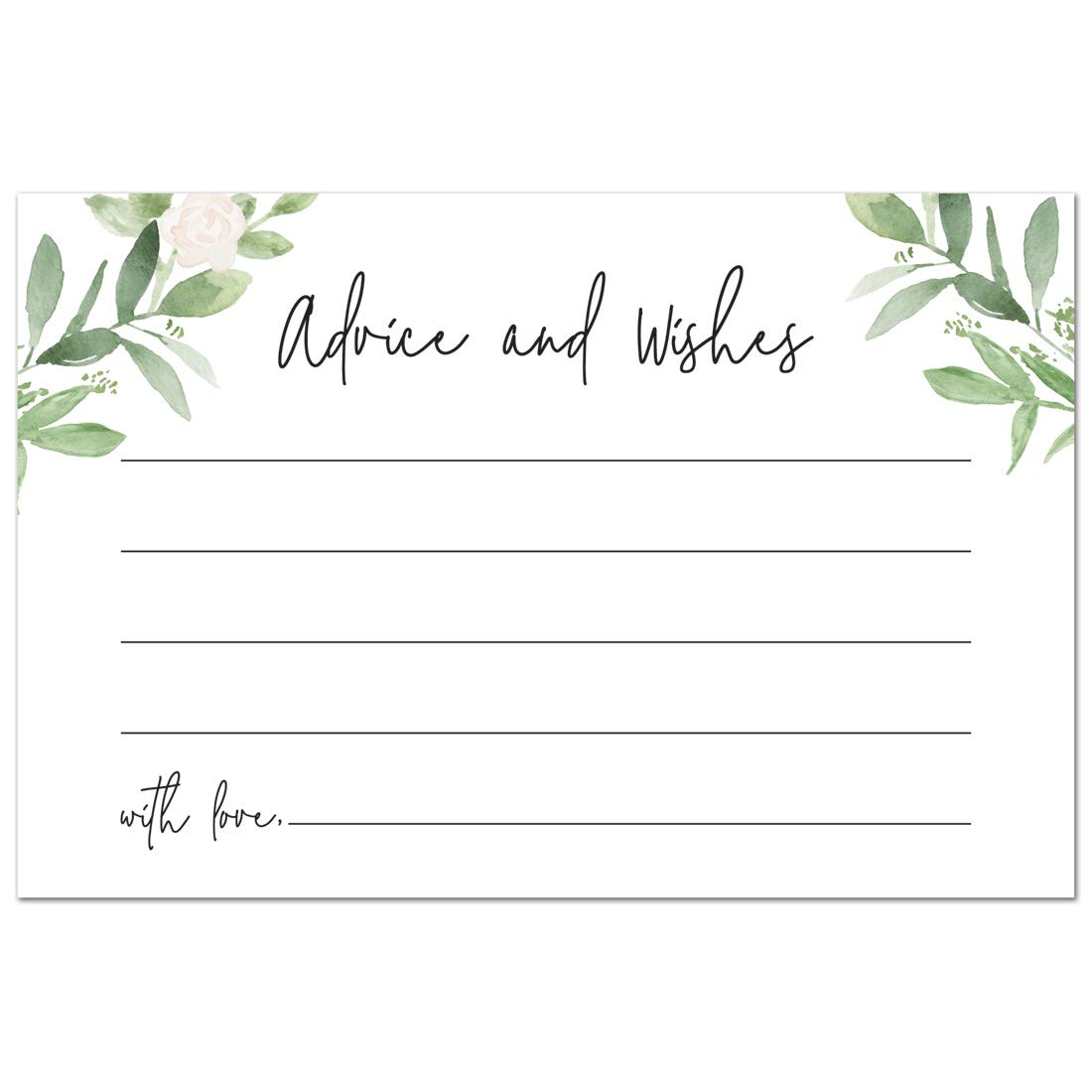Mermermu Brown Advice And Wishes Card, Advice Cards For The Bride And Groom Bridal Showerwedding Or Baby Shower Birthday Graduation Retirement Guestbook 25 Cards 05 - View #2