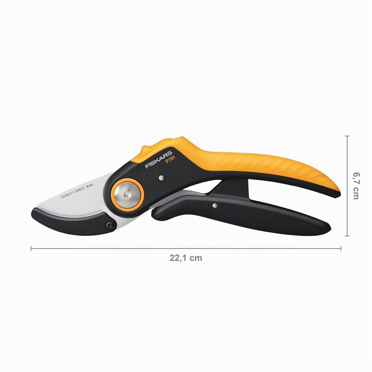 Fiskars Forbici da potatura a incudine, Plus PowerLever, P741
