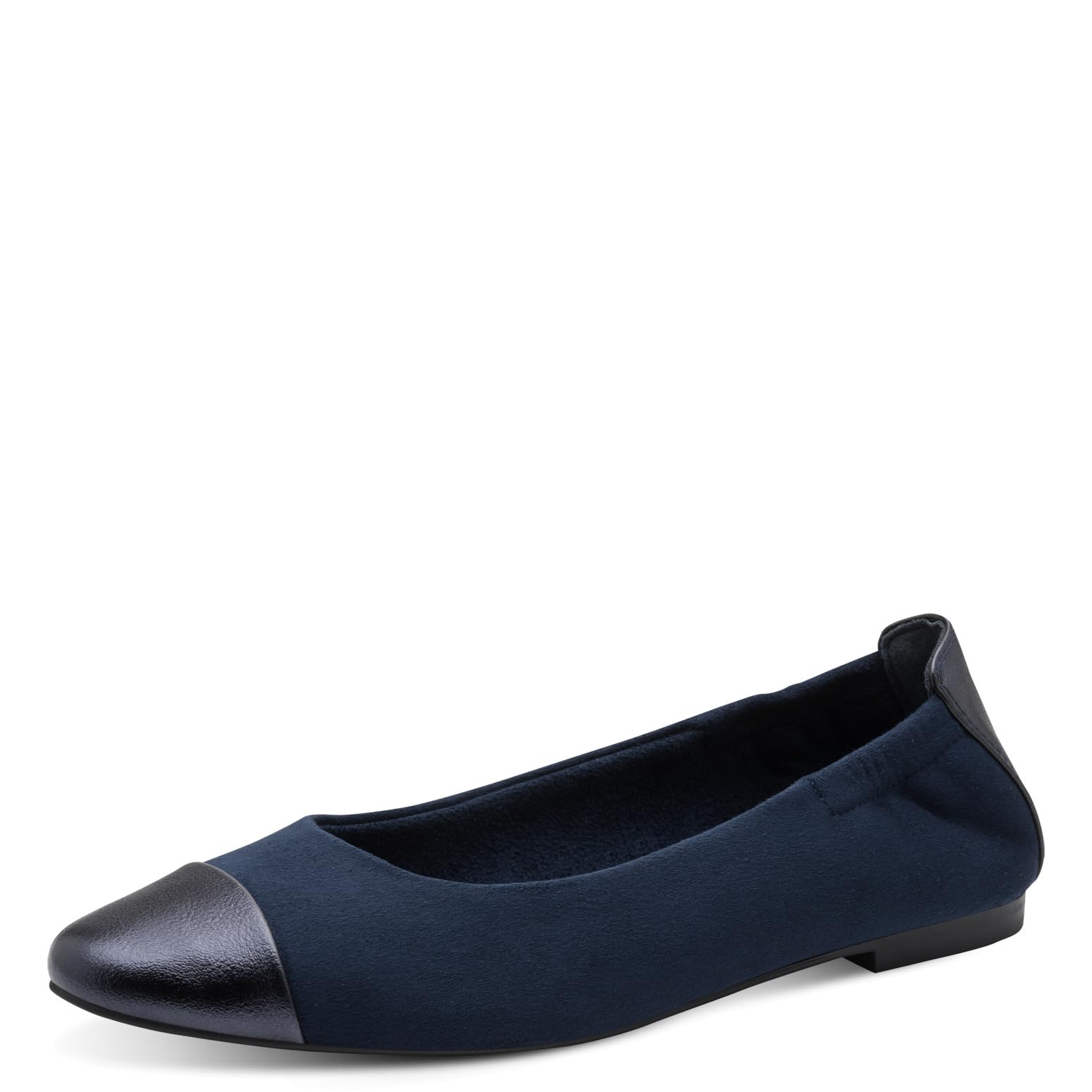 MARCO TOZZI Women Ballerinas Soft Feel Me Footbed Soft Lining Pointed, Blue (Navy Comb), 6 UK