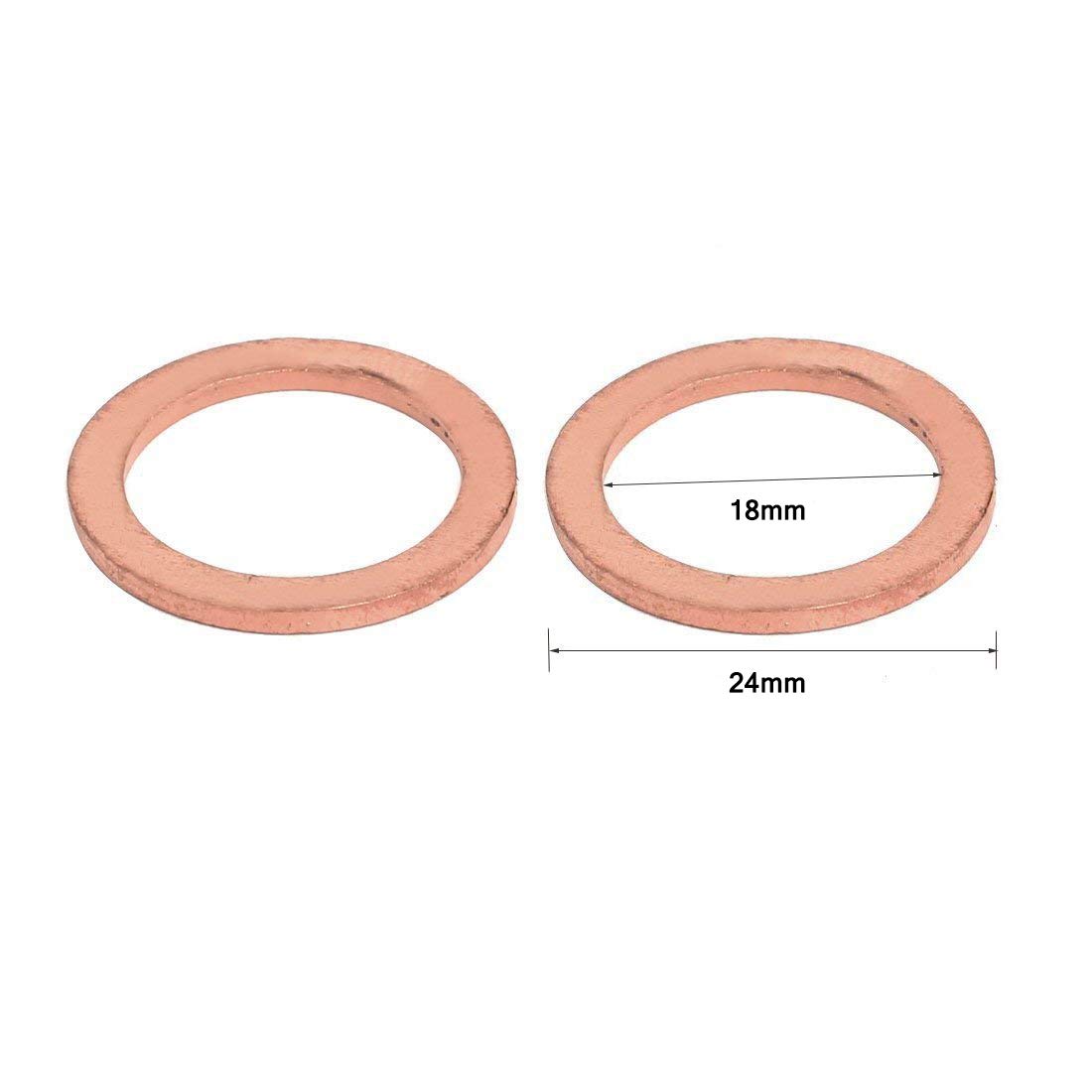 Produktbild von 22 Stück Kupferflachdichtungen 14x22x1,5mm – Korrosionsbeständig, Für Ölablassschrauben & Hydraulik, Dichtring-Set