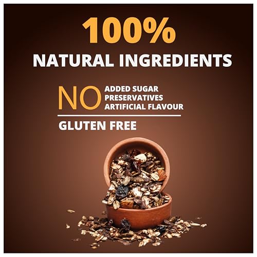 Image of Equalite Choco Muesli I Dry fruits I Muesli I Fruit and Nuts I No added sugar I Dark Chocolate I Granola I High protein I Breakfast I Healthy food I Gluten Free |No preservatives | High fiber | High Omega-3 | High Minerals & Vitamins |Weight loss food I Equalite foods | 350g