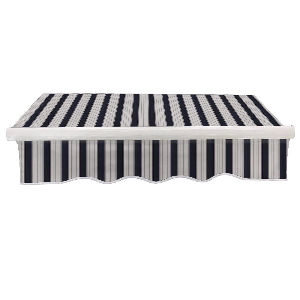 Green Bay Blue-White Garden Awning Replacement Fabric Top Cover - 4.5m x 3m