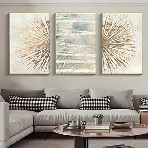 3 piezas/juego pintura diamante 5D DIY por número Kit,Tríptico Color abstracto 50x60cm diamante...