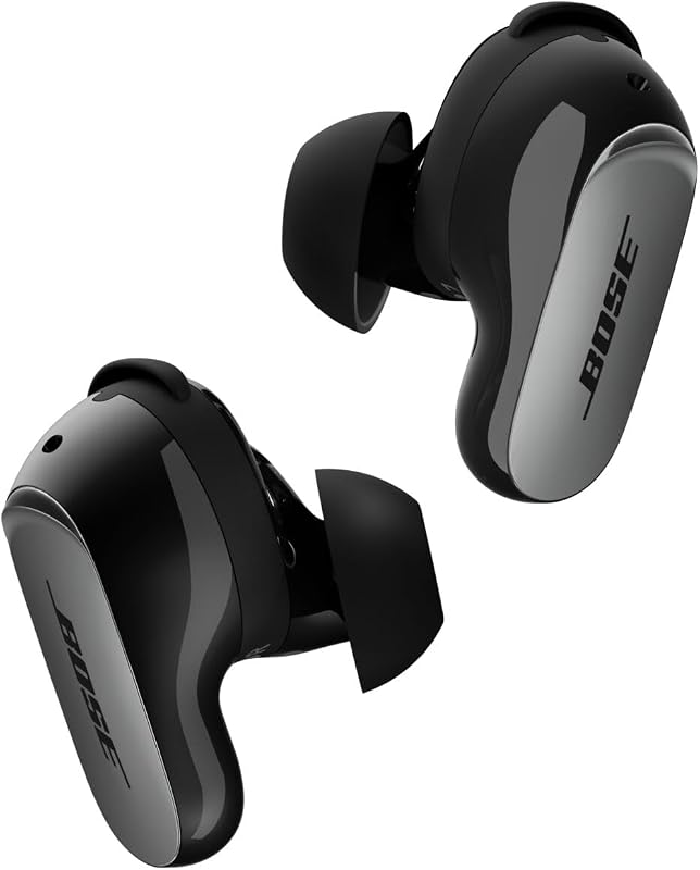 Bose QuietComfort Ultra Earbuds (2.ª generación): auriculares inalámbricos con cancelación de ruido con micrófono, audio inmersivo, carga USB-C, hasta 6 horas de batería, clasificación IPX4, color negro