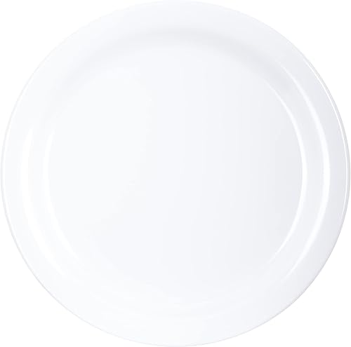 Miniatura 4 de Carlisle FoodService Products Dallas Ware - Plato de plástico reutilizable con borde para bufés, hogar y restaurantes, melamina, 9 pulgadas, blanco,