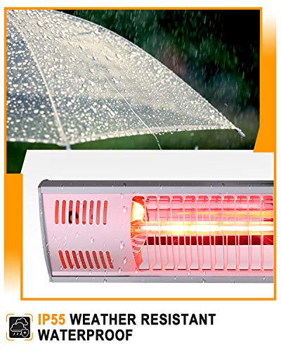 Star Patio Electric Patio Heater, Indoor/Outdoor Heater, Space Heater, Infrared Heater, Wall Mounted, suitable as Gazebo Heater, Balcony Heater, Garage Heater, 1580