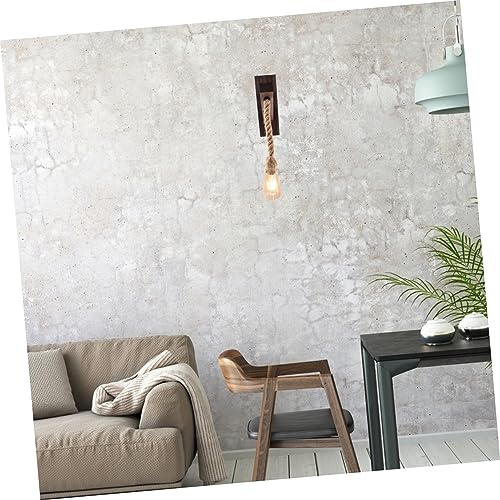 Lámpara de pared rústica KOMBIUDA de madera y cuerda para iluminación de hogar 6