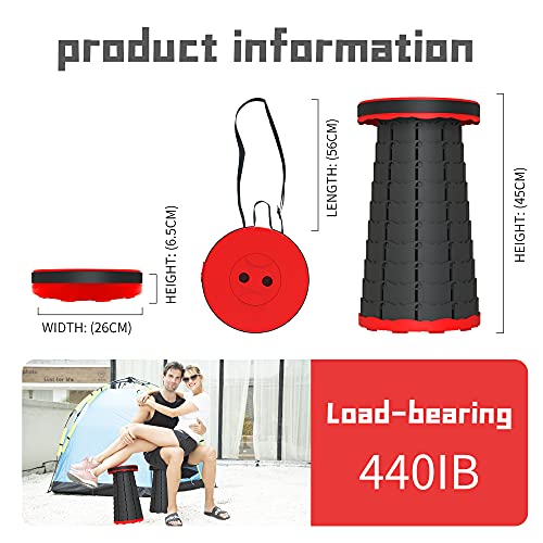 image for ALEVMOOM Upgraded Telescoping Stool,Simple Stool Collapsible,Portable 