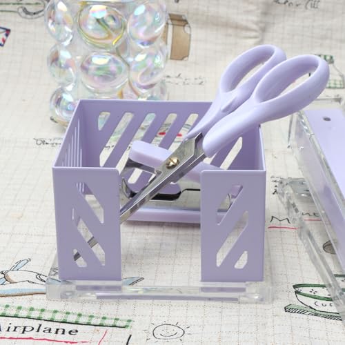 NatSumeBascis Purple Office Scissors 6.5\" Craft Scissors Small All Purpose Scissor Professional Tailor Dressmaker Fabric Shears for School Office Home (Purple) - Thumbnail 6