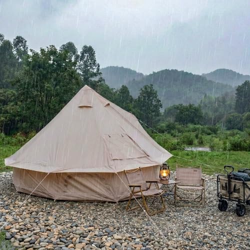 Carpa Bell 4 estaciones 3 m beige para 6 personas miniatura 6