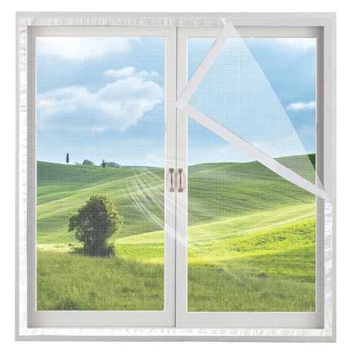 Screen Kit DIY Window 85x185cm White Fly Roller Blind for Window Grille Insect Protection Screen to Slide