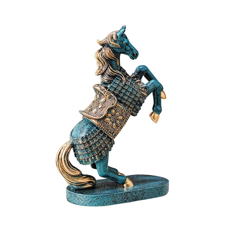 Estatua de Caballo alzado de resina moderna para decoración miniatura 2