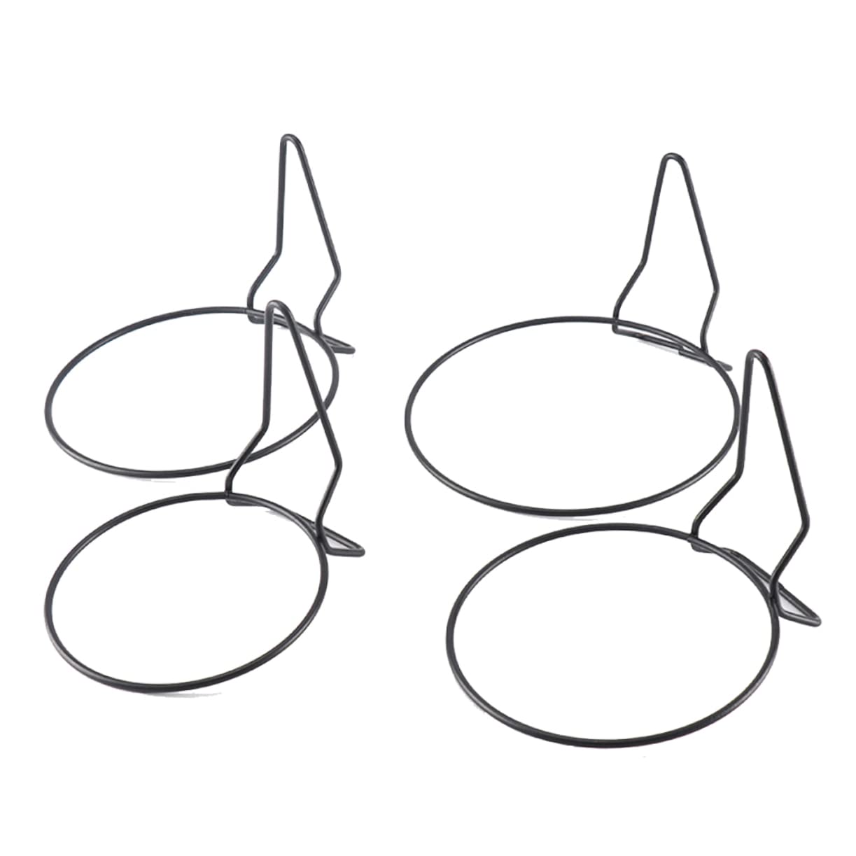 BESPORTBLE 4pezzi Supporto Per Fioriere Ferro Battuto Porta Piante Sospeso Da Appendere Per Balcone Giardino e Interni Nero