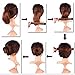 11 Pack Donut Hair Bun Maker Set, 4 Donut Bun Makers + 3 Magic Twist Hairstyle Clips +1 Bag Hair Pin + 6 Grip Hair Pins and 6 Hair Elastic Bands for Women Girls (Brown)
