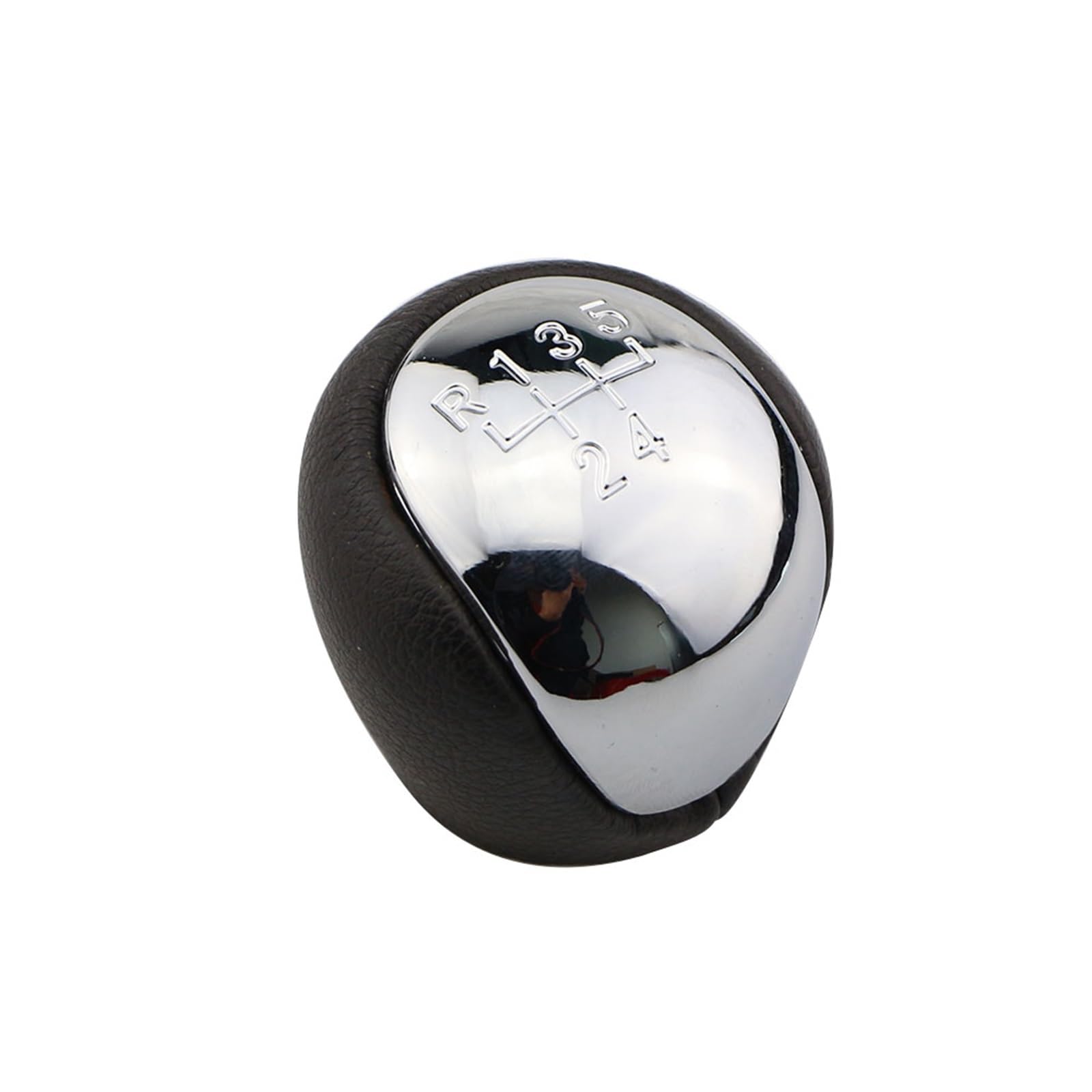 WYLWSHA Shift Gear Knob Cover 5 Speed Gear Shift Knob Car-Styling Shifter Lever Handball for Hyundai for Elantra for I30 2008 2009 2010 2011 2012(Bright Sliver)