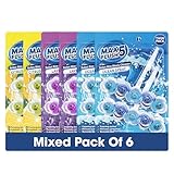 Max Flush 5 Toilet Rim Block Cleaner Mixed Set of 6 (Twin Pack)